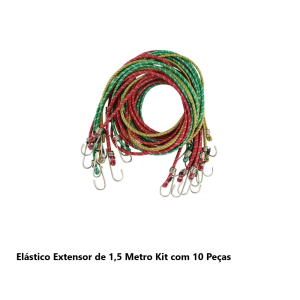 EXTENSOR ELASTICO C/ 10 TAMANHO 1,50CM TB-6