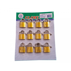 CADEADO CARTELA C/ 12 PÇS 20MM 312209