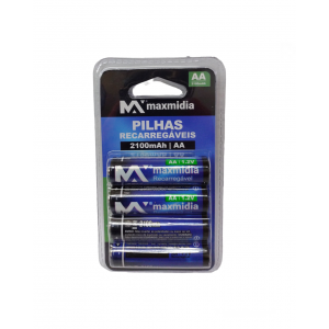  BATERIA  PILHA RECARREGAVEL C/4 2100MAH MAX-REC2345