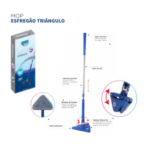 MOP ESFREGÃO TRIANGULO CLEAN TECH CT0016