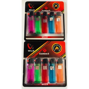 ISQUEIRO PEDRINHA TRANSPARENTE E SOLIDO WUJI NA CARTELA COM 10 UNIDADES IP-0063-T