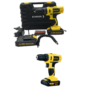 PARAFUSADEIRA  RECARREGAVEL NA MALETA C/2 BATERIAS 21V  BOM-9969