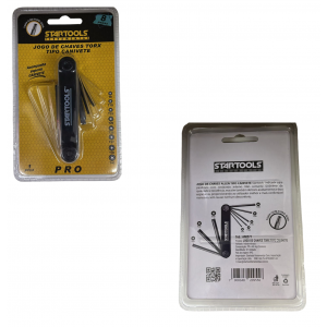 JOGO DE CHAVES TORX TIPO CANIVETE C/ 8 PCS STARTOOLS AR0577