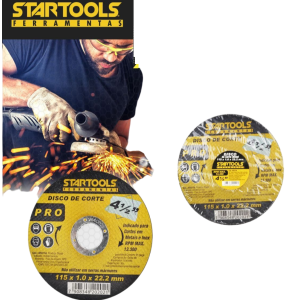 DISCO DE CORTAR AÇO-FERRO 115 X 1.0 X 22.2 MM COM 10 PCS AR0134