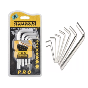 JOGO DE CHAVES ALLEN CURTA C/ 9 PCS STARTOOLS AR0038