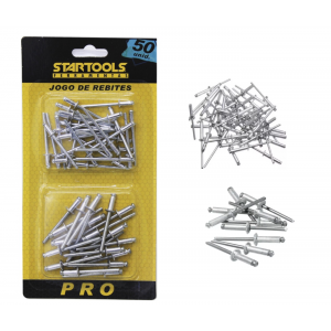 KIT DE REBITES 50 PCS 20 5X10MM E 30 4X8MM STARTOOLS AR0297