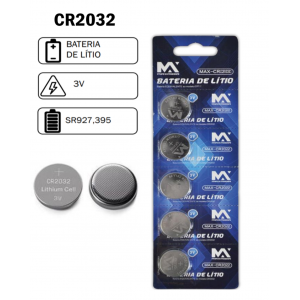 BATERIA DE LITIO CR2032 C/5 UN. 3V MAX-CR2032