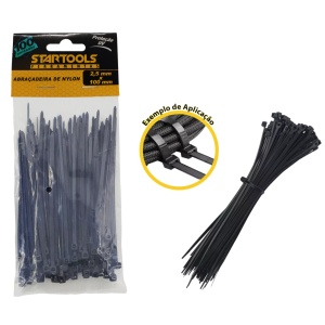 ABRAÇADEIRA DE NYLON ENFORCA GATO 2,5 X 100 MM COM 100 PCS AR0140