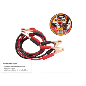 CABO DE TRANSMISSÃO DE CARGA P/ BATERIA 2 METROS 1200AMP BOM-1803