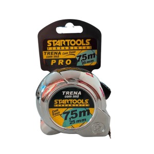 TRENA CROMADA DE 7,5 MTS 25 MM COM TRAVA E COM IMÃ STARTOOLS AR0113