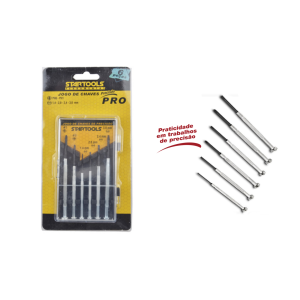 JOGO DE CHAVES DE PRECISÃO 6 PCS STARTOOLS AR0034