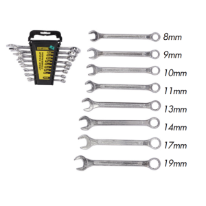 JOGO CHAVE DE BOCA COMBINADA C/8 PÇS 8,9,10,11,12,13,14,17 MM AR0707