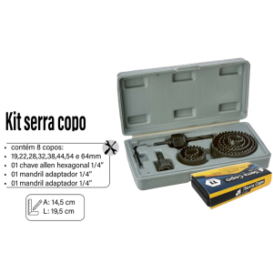 JOGO DE SERRA COPO 8 PCS BAR-315003-2