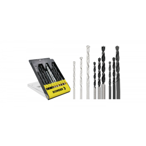 KIT DE BROCAS PARA AÇO, MADEIRA E CONCRETO C/ 9 PCS BOM-5001