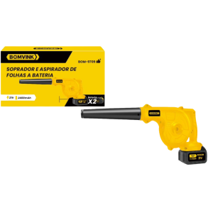 SOPRADOR E ASPIRADOR  RECARREGAVEL C/2 BATERIAS 21V  BOM-9709