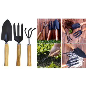 KIT JARDINAGEM CABO DE MADEIRA COM 3 PCS NAVY 20014