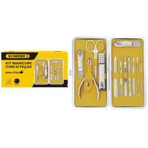 KIT MANICURE COM 12 PEÇAS BOM-370