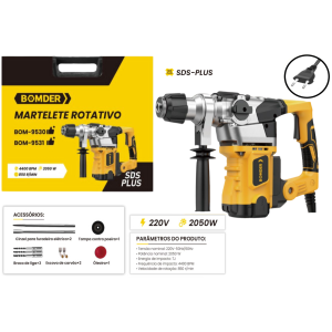 MARTELETE ROTATIVO ELETRICO 1850W 220V 4400 BPM  BOM-9530