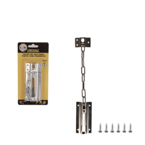 FECHO DE AÇO PARA PORTA COM CORRENTE  AR0649