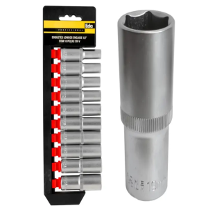 KIT FERRAMENTAS SOQUETES LONGO ENCAIXE DE 1/2