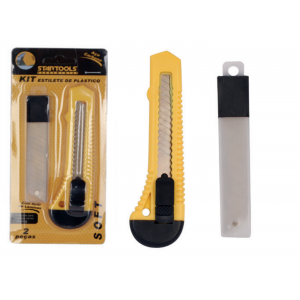 ESTILETE DE PLASTICO COM 3 LAMINA RESERVA  STARTOOLS AR0630