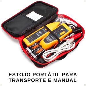 KIT LOCALIZADOR ZUMBIDOR RASTREADOR DETECTOR DE LINHA E CABOS RJ11 RJ45   TC300