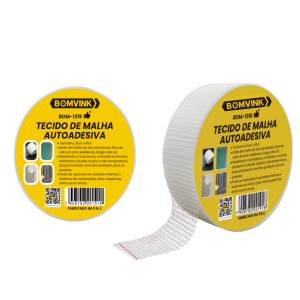 FITA DE MALHA AUTOADESIVA DRYWALL 5CM X 45 METROS BOM-1319
