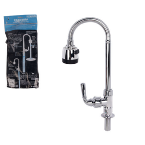 TORNEIRA PVC/INOX GOURMET CROMADA C/ DUCHA FLEXIVEL DE MESA STARTOOLS AR0781
