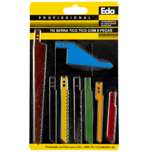 CONJUNTO LAMINA DE SERRA TICO TICO COM 8 PCS 7IX