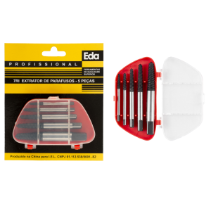 CONJUNTO DE EXTRATOR DE PARAFUSOS C/ 5 PCS EDA 7RI