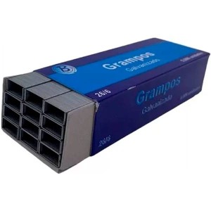 GRAMPO GALVONIZADO PARA GRAMPEADOR 26/6 C/ 5000 UNIDADES BJ7201