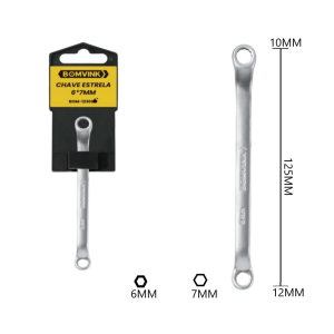 CHAVE ESTRELA ESTRIADO 6 X 7MM BOM-1230