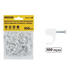FIXADOR DE FIOS MIGUELÃO  COM 100 PCS 6MM BOM-5311
