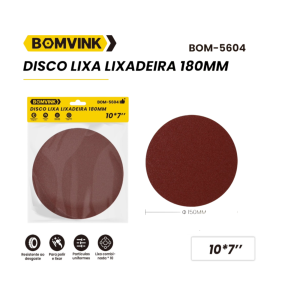 DISCO DE LIXA COM VELCRO MISTA  C/10 PCS 7