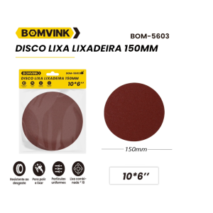 DISCO DE LIXA COM VELCRO MISTA  C/10 PCS 6