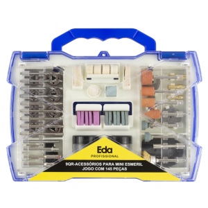 KIT FERRAMENTAS MALETA ACESSORIOS PARA MINI RETIFICA C/ 145 PÇS  EDA 9QR