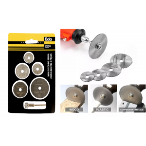 DISCO DE SERRA CIRCULAR P/ MINI RETIFICA COM 6 PEÇAS  EDA OLA