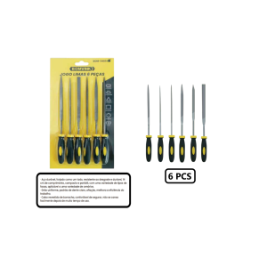 LIMA AGULHA 150MM PARA AMOLAR SERROTE COM 6 PCS BOM-3405