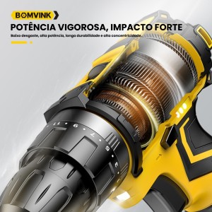  PARAFUSADEIRA KIT OFICINA 12V C/2 BATERIAS  BOM-9908