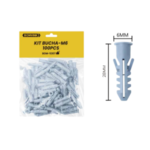 KIT DE BUCHA 6MM COM 100 PCS BOM-5307