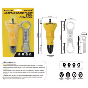 ADAPTADOR REBITADOR PARA PARAFUSADEIRA BOM-5660