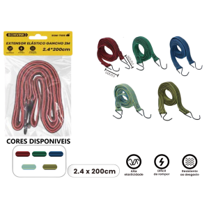 ELASTICO EXTENSOR 2 METROS 2,4 CM BOM-7505