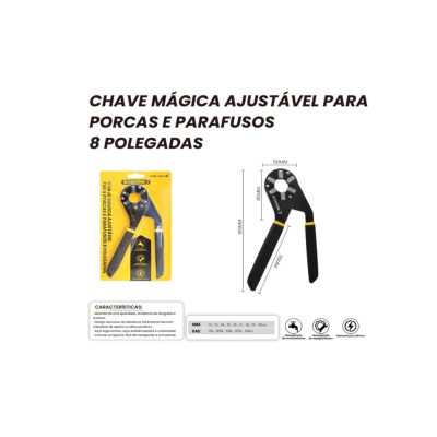 ALICATE CHAVE MÁGICA AJUSTÁVEL 8