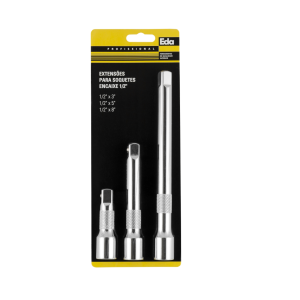 KIT FERRAMENTAS EXTENSÕES PARA SOQUETES 1/2 COM 3 PÇS  EDA OAG