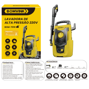 LAVADORA DE ALTA PRESSÃO 220V 1400W BOM-7010