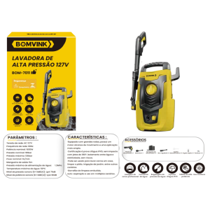 LAVADORA DE ALTA PRESSÃO 127V 1400W BOM-7011