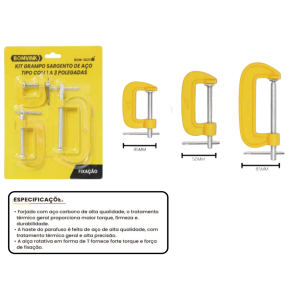 GRAMPO  SARGENTO TIPO C COM 3PÇS 1