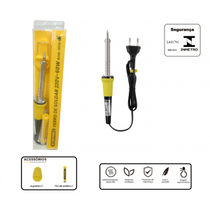 FERRO DE SOLDA 60 WATS 220V BOM-9518