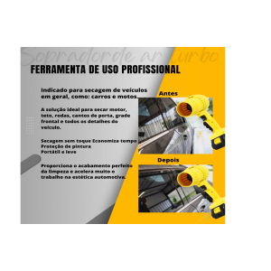 SOPRADOR AR TURBO  RECARREGAVEL C/2 BATERIAS 21V  330W BOM-9725