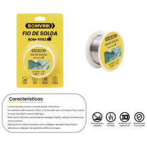 ESTANHO PARA SOLDA 1 MM 40G BOM-5552